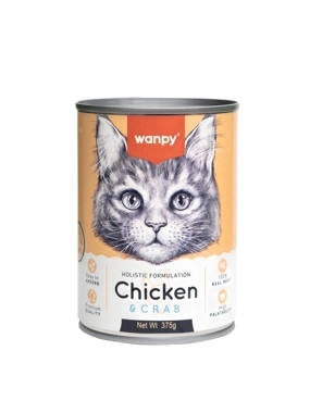 Wanpy Wet Cat Food with Chicken and Crab 375g