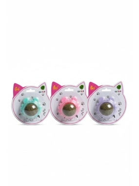 Pets Time Catnip Wall Ball to Improve Cat Mood (Multiple Colors)