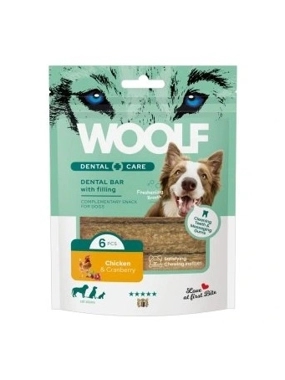 Woolf Dog Treats with Chicken and Cranberry for Dental and Gum Care (108g-6p)