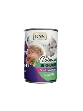 KNS Moist Kitten Food with Salmon Pieces in Gravy 400g