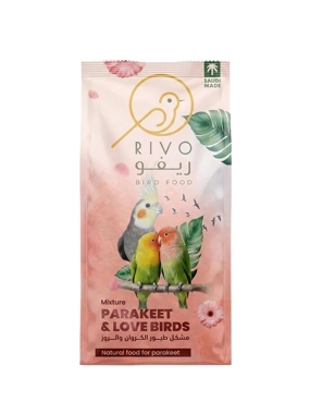 Rivo Cockatiel and Rose-ringed Parakeet Food, Natural Grain Mix, 1kg