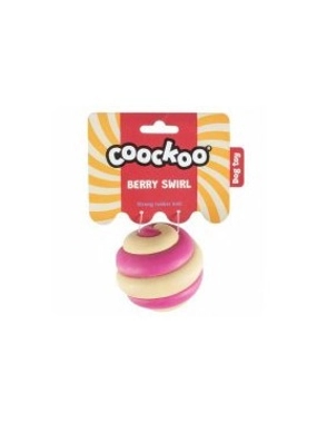 Coockoo Berry Swirl Rubber Ball Dog Toy
