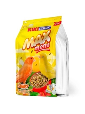 Kiki Canary Bird Food, a mixture of seeds and grains fortified with vitamins and minerals, 1kg