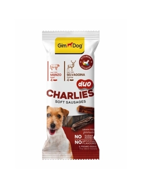Jim Dog Dog Treats Soft Beef & Game Sausages 60g