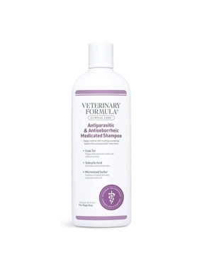 Veterinary Anti-Parasite & Anti-Dandruff Shampoo for Dogs 473ml