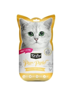Kit cat Offer Herbal Creamy Cat Treats with Chicken and Fiber (1+4 x 15g)