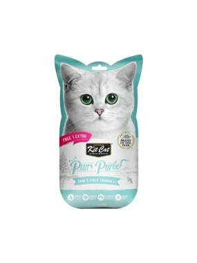 Kit cat Offer Herbal Creamy Cat Treats with Tuna and Fiber (1+4 x 15g)