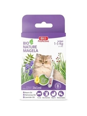 Bio Pet Active Nature Magella Topical Solution for Cats Skin & Fur Care 3 x 1ml