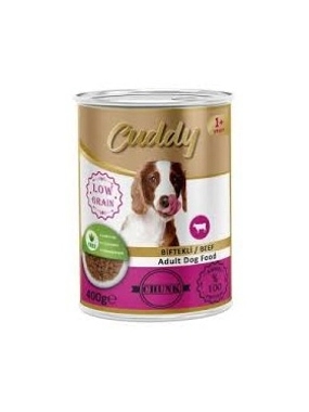 Cuddy Wet Dog Food with Beef Chunks 400g