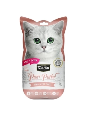 Kit cat offer Creamy Cat Treats with Tuna and Egg Yolk (1+4 x 15g)