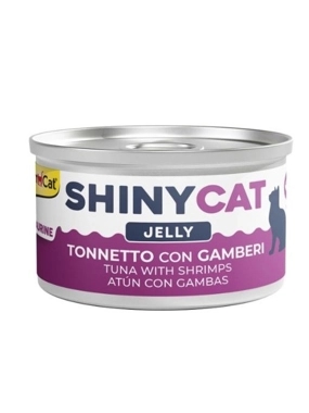 GimCat Shiny Wet Food for Adult Cats with Tuna & Shrimp 70g