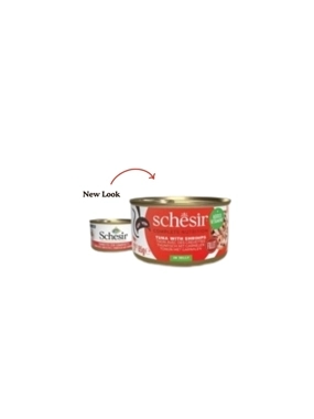 Schesir Wet Cat Food with Tuna and Shrimp in Jelly 85g