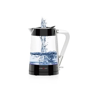 Home Elec Glass Kettle with Easy Fill Lid 1.7L 2200W Black