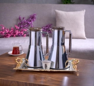 Tavolo Isabel Stainless Steel Thermos Set with Lid and Wooden Handle