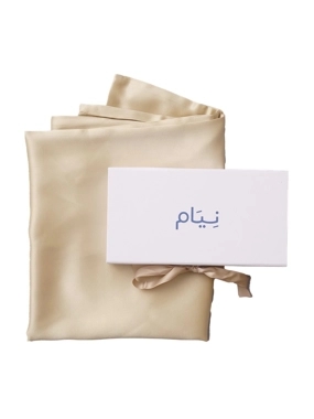 Neyam 100% Natural Mulberry Silk Pillow Case (1pc) beige.