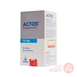 Actos 15mg 30Tablets