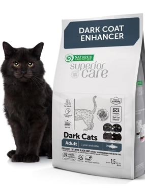 Nature's Protection Superior Care – Cat – Dark Coat – Adult All Breeds – Herring- 1.5kg