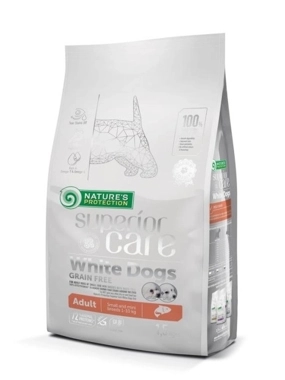 Nature's Protection Superior Care – Dog – White Coat Adult Small & Mini Breed – Salmon – 1.5kg