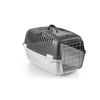 Stefanplast Pet Carrier Gulliver 3 Dark Grey/Light Grey Top Free 61x40x38h Cm