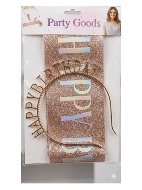Birthday Headband With Sash