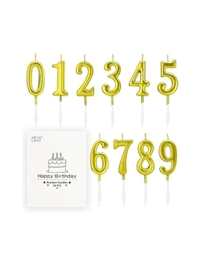 Birthday Number Candle (GOLD)