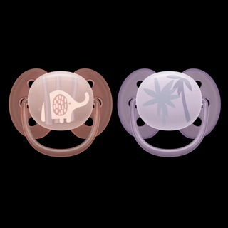 Avent Ultra Soft Baby Pacifiers From 0-6 Months - 2 Pcs Girls