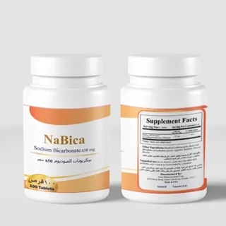 Nabica 650mg Sodium Bicarbonate - 100 Tablets