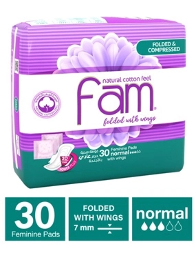Fam Folded Normal With Wings 30 Pads