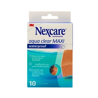 Nexcare 3M Aqua Clear Maxi Waterproof Bandage 10 Pcs