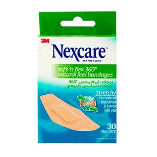 Nexcare 3M Stretchy Natural Feel Bandage One Size 30 Pcs