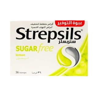 Strepsils Lozenges Lemon Sugar Free 36 pcs