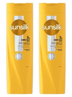 SUNSILK Shampoo, Silky Smooth, 2 x 350ml