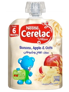 Cerelac, Puree Banana Apple & Oat From 6 Months - 90 Gm