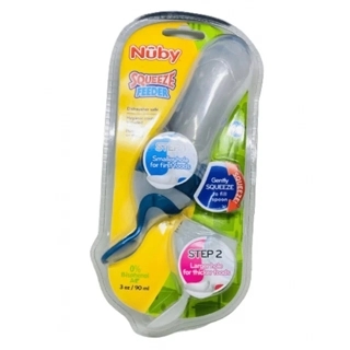 Nuby Silicone Squeeze Feeder With 2 Spoons