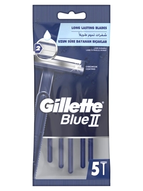 Gillette Blue II Shaving Razor 5 Pcs