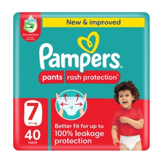 Pampers, Rash Protection Pants Diapers Size 7 17+ Kg - 40 Pcs