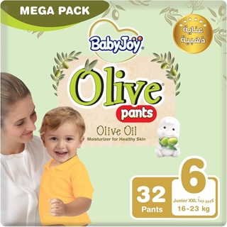 Babyjoy Olive Pants 6 Junior 2Xl (+16 Kg) 32 Pcs Mega Pack