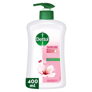 Dettol Skincare Liquid Handwash Pump, Rose & Sakura Blossom Scent, 400 Ml