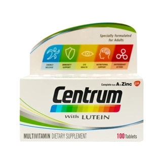 Centrum Multivitamins With Lutein 100 Tablets