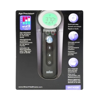 Braun (No touch + Touch) forehead thermometer with Age Precision Technology - BNT400B