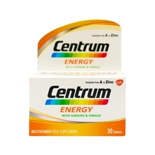 Centrum Energy Multivitamins with Ginseng & Ginkgo - 30 Tablets