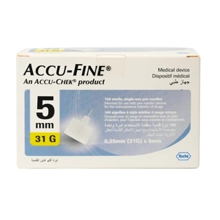 Accu-Chek Accu-Fine Pen Needles 5 mm 31 G 100 Pcs