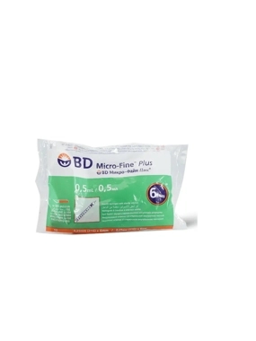 BD Insulin Syringe 0.5 Ml Needle 6Mm - 10 Pcs