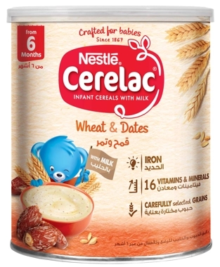 CERELAC Infant Cereals with iRON+ WHEAT & DATES from 6 months 400g