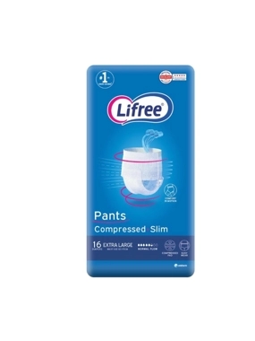 Lifree Slim Culotte Adult Diaper Pants, XL Size, Jumbo Pack,16 Pcs