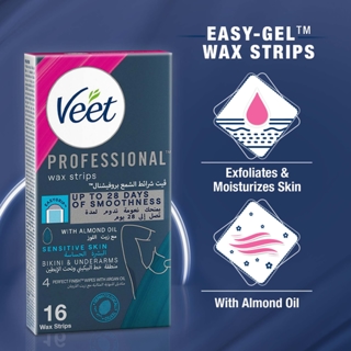 Veet Cold Wax Strip Sensitive Skin Bikini-Underarm 16 Pcs