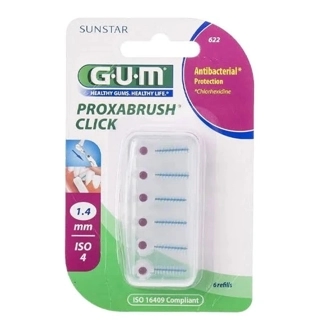 Gum Proxabrush 1.4 mm Click ,622 - 6 Refills Cylindrical