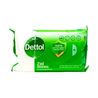 Dettol Wipes Anti Bacterial 80 Pcs
