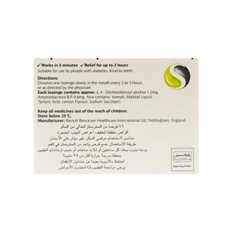 Strepsils Lozenge 16pcs Lemon Sugar Free