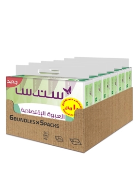 Eco Pack Facial Tissue 3900 Sheets (5 x 6 Pack) | 2-Ply Soft Facial Tissues | 130 Sheets per Box